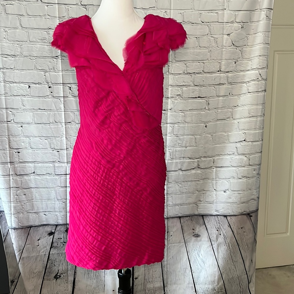 Tadashi Shoji fuchsia cocktail dress.